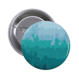 Aqua Blue Green Color Mix Ombre Grunge Design Pin