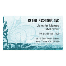 Aqua Blue Green Grunge Distressed Business Cards