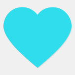 Aqua Blue Heart Sticker