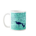 Aqua Blue Heron Mug