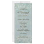 Aqua Blue Hydrangea Swirl Floral Flower Wedding Custom Invitation