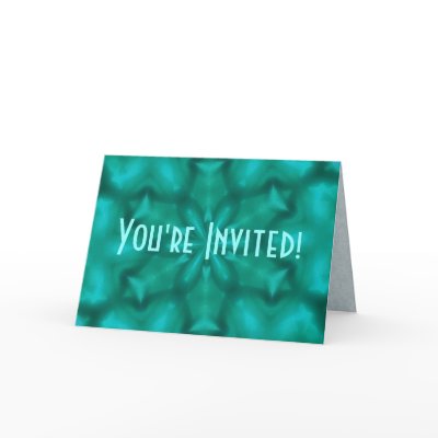 Aqua-Blue Invitation Greeting Card by Customizables