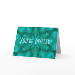 Aqua-Blue Invitation Greeting Card