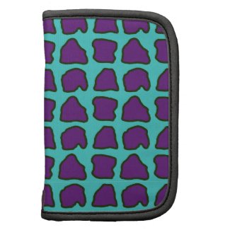 Aqua Blue Purple Giraffe Spots Pattern