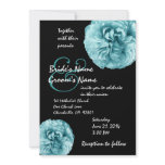 turquoise, blue, rose, floral, flower, wedding