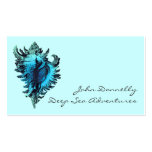 Aqua Blue Sea Shell Business Cards