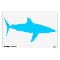 Aqua Blue Shark Silhouette wall decals