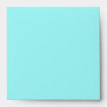 Aqua Blue Square Envelope - Silver Interior envelopes