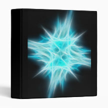 Aqua Blue Star 1 3 Ring Binder
