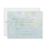 Aqua Blue Sunflower Floral Swirl Modern Wedding Announcement