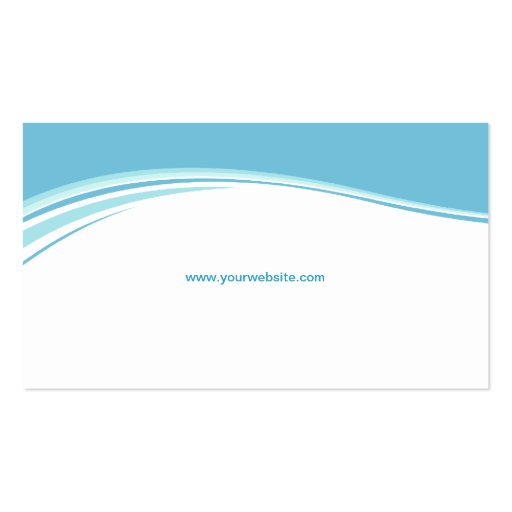 Aqua Blue Waves business card (back side)