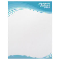 Aqua Blue Waves letterhead