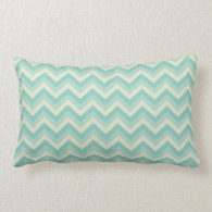 Aqua Blue Zigzag Pillow