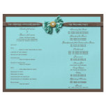 Aqua brown wedding program PERSONALIZE Full Color Flyer