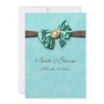 Aqua brown wedding theme CUSTOM Invitations