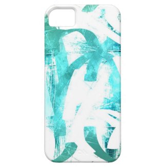 Aqua brush strokes cell phone case iPhone 5/5S cover