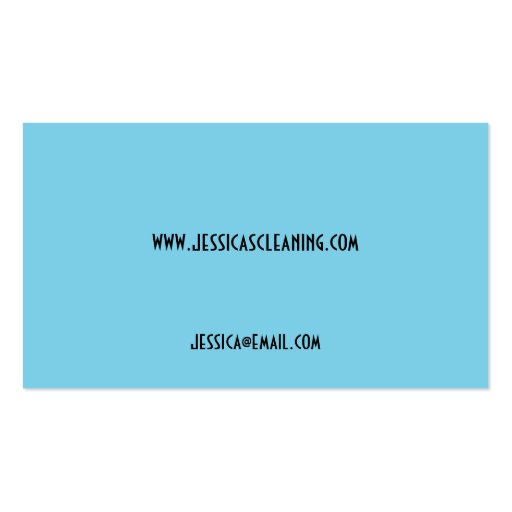 Aqua Bubbles Cleaning Service Business Cards (back side)