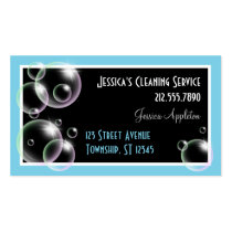 Aqua Bubbles Cleaning Service Business Cards business cards