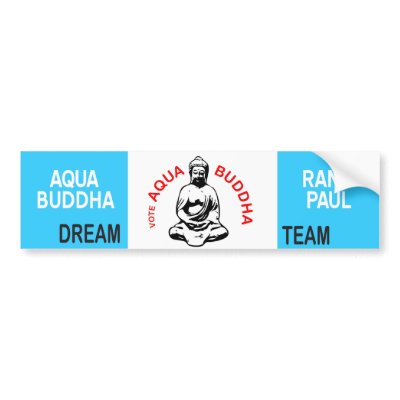 Aqua Buddha Bumper Sticker by gxiong