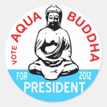 Aqua Buddha Sticker