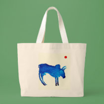 Aqua Bull Tote Bag bags