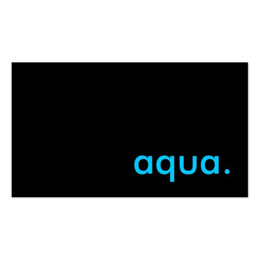 aqua. business cards
