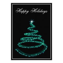 aqua Business Holiday Greetings Invitation