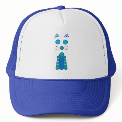 Aqua CAT Trucker Hats by RLMdesignes