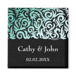 aqua chandelier Save the date magnet