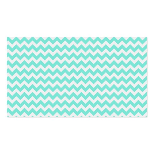 Aqua Chevron Discount Promotional Punch Card Business Card (back side)