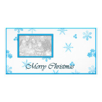 Aqua Christmas Photocard photo cards