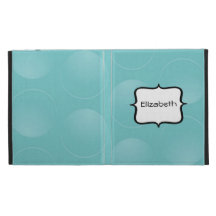 Aqua Circles Abstract Pattern iPad Caseable Case