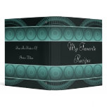 Aqua Circles Recipe Book binders