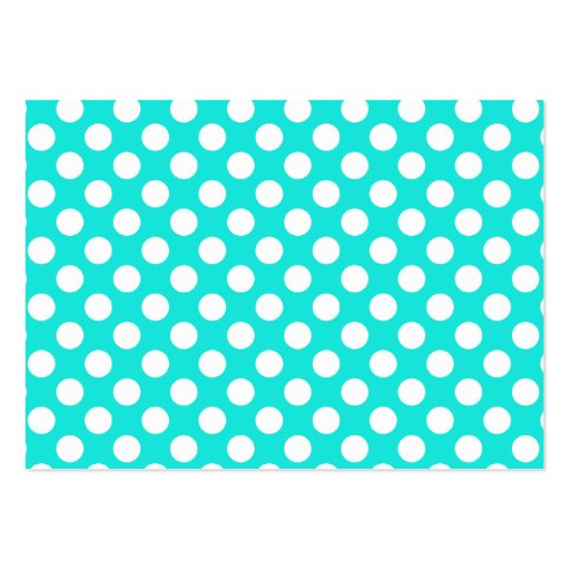 Aqua Color Polka Dots Business Cards (back side)