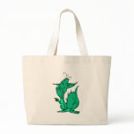 Aqua Colored Dragon Tote Bag