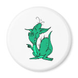 Aqua Colored Dragon Fridge Magnet