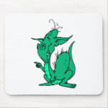 Aqua Colored Dragon Mousepads
