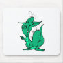 Aqua Colored Dragon Mousepads
