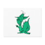Aqua Colored Dragon Post Cards