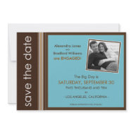 Aqua-Coral Modern Speckled Texture Save the Date invitation