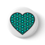 Aqua Cosmic Burst Heart Pin