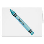 Aqua Crayon Greeting Cards