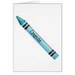 Aqua Crayon Greeting Cards