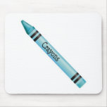 Aqua Crayon Mouse Pad