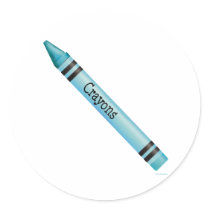 Aqua Crayon stickers