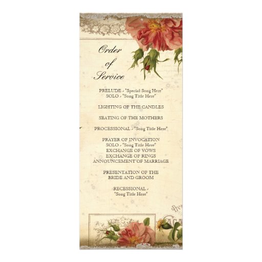 Aqua Cream Vintage Eiffel Tower Rose Ceremony Personalized Invite