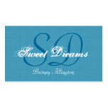 Aqua Custom Monogram V04 Business Card