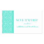 Aqua Damask Business Card Template