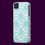 Aqua Damask Pattern Case-mate Iphone 4 Cases