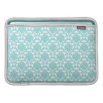Aqua Damask Pattern Macbook Air Sleeve